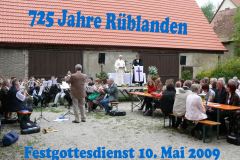 Jubiläum Rüblanden Festabend und Festgottesdienst 09-10.05.09