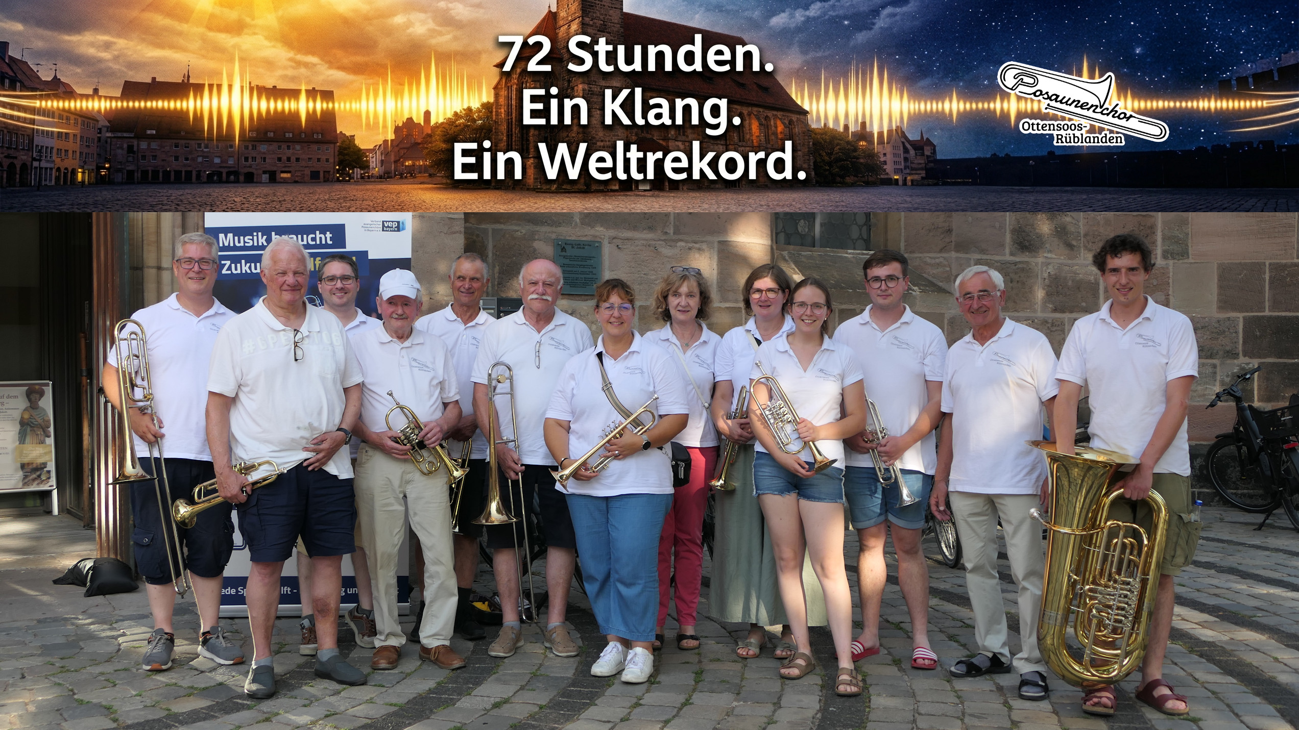 Weltrekord – Posaunenchor Ottensoos-Rüblanden mit dabei